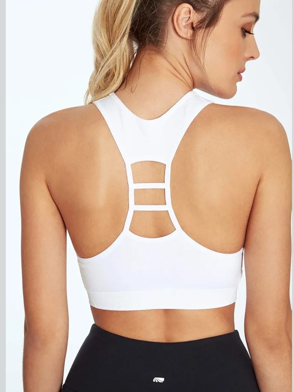 NWT Marika White Sports Bra with Removable Pads